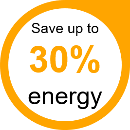Sparen Sie bis zu 30 %25 Energie