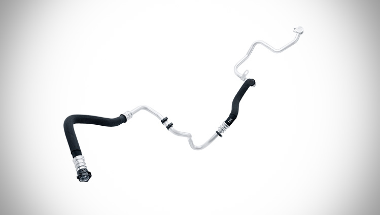 Engine oil cooling line