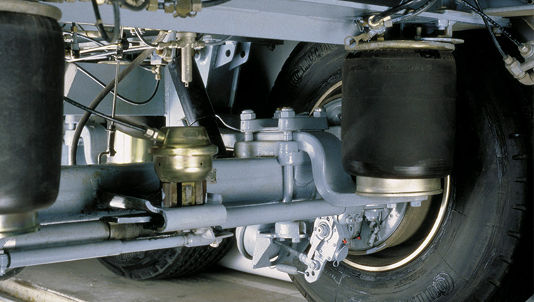 Axle air springs for trailer / semitrailer