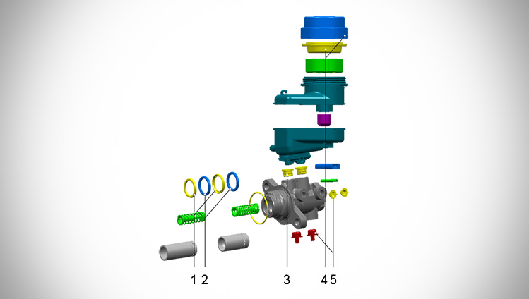 Components for brake cylinders