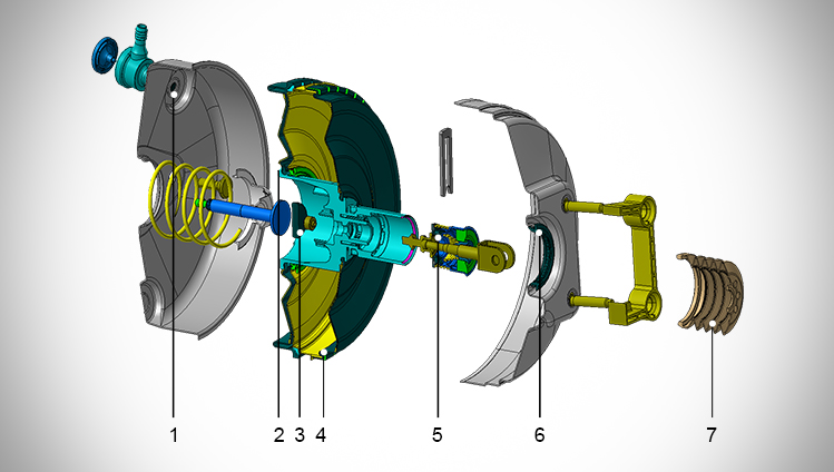 Bauteile für den Bremskraftverstärker