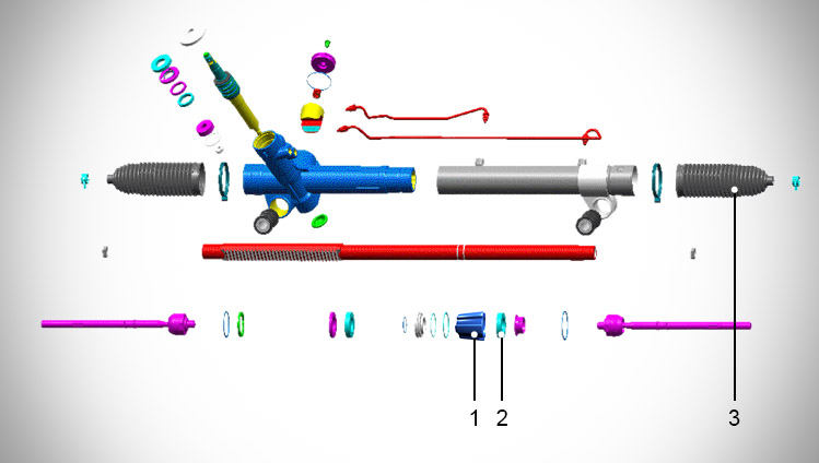 Continental steering components