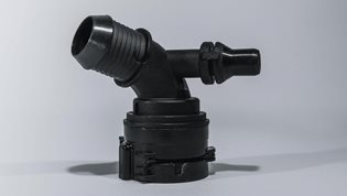 Flow and weight-optimized coupling component made from polypropylene.