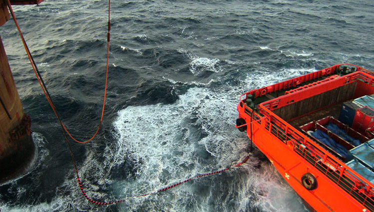 Operação de bunkering offshore