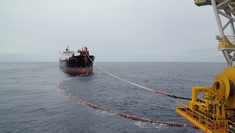 SAFLOTE Floating Reeling Hoses Deployed