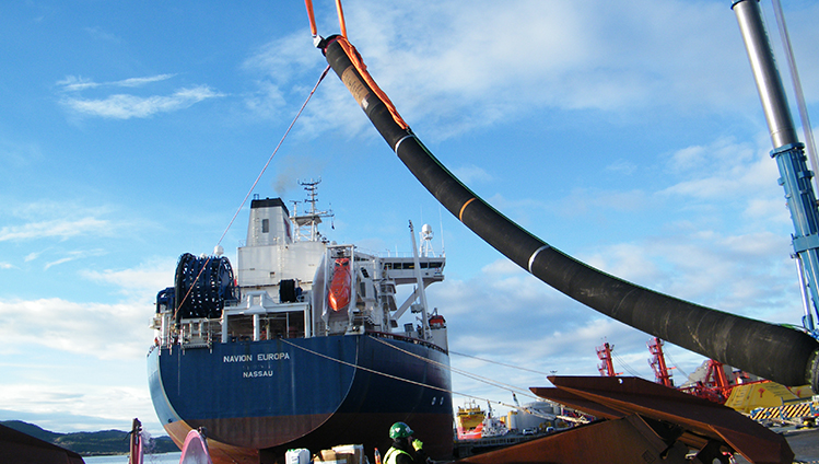 Installation de la caténaire enroulée