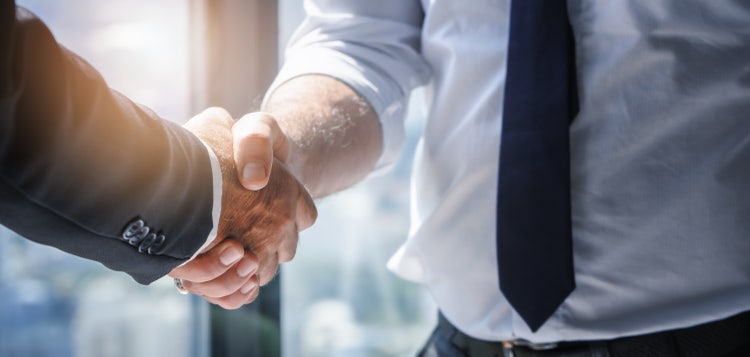 business background of businessman having handshake