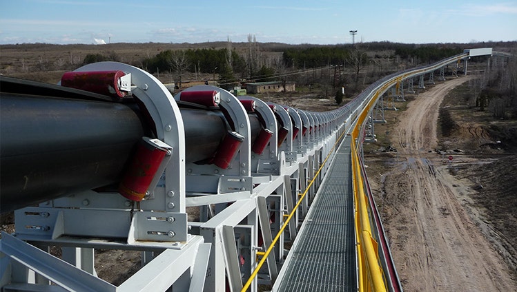 Pipe conveyor system
