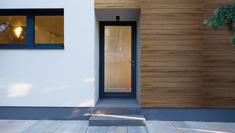 Modern house entrance