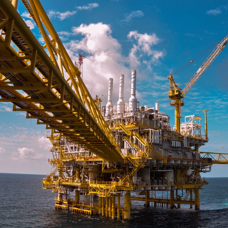 Oil and gas platform with gas burning, Power energy